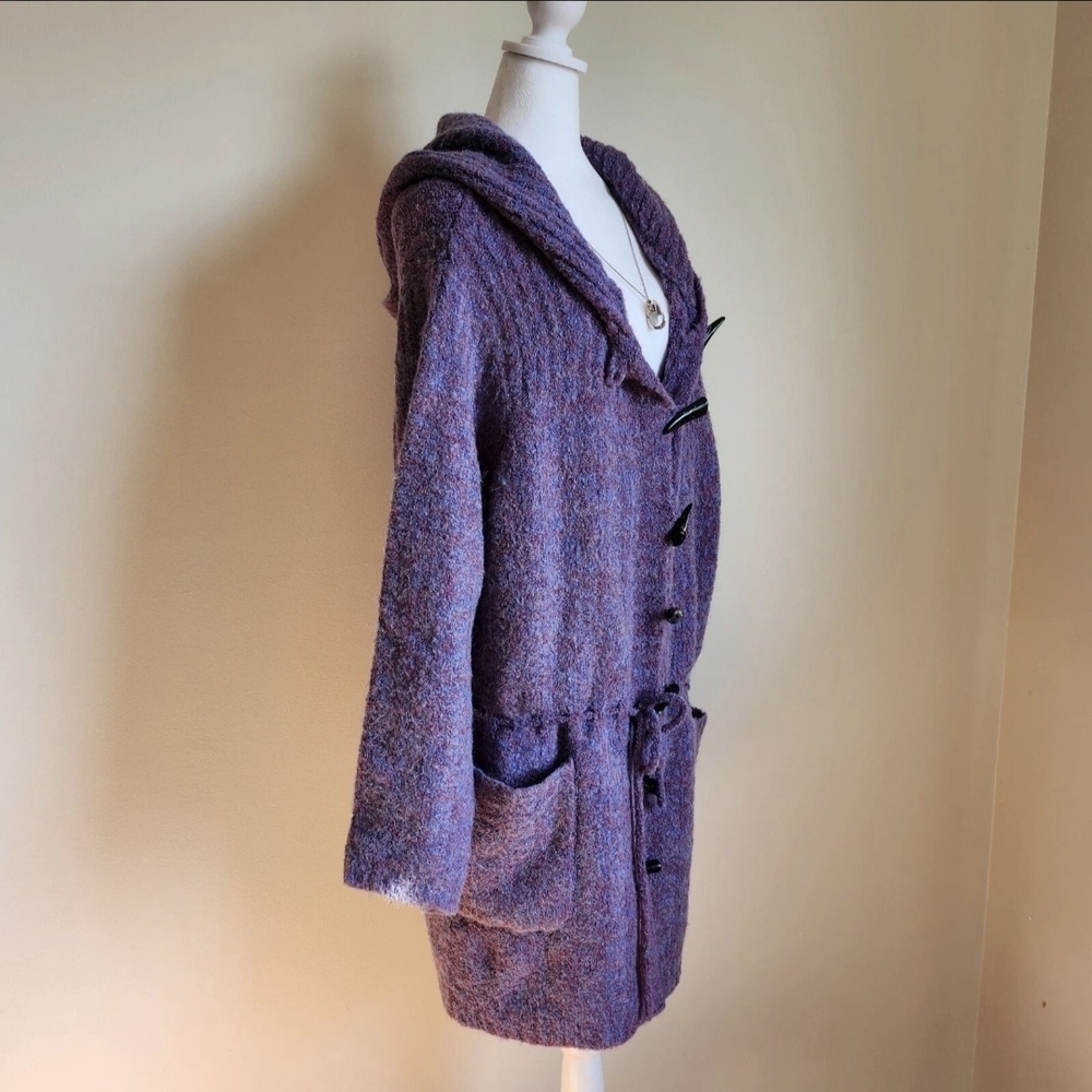 NWT Loulou de la Falaise RARE Heavyweight Purple Knit Plus Size Cardigan 1X READ - Picture 2 of 11